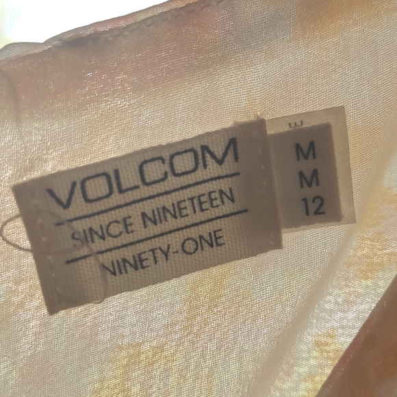 VOLCOM Orange Pastel Floral Maxi Dress - Medium EUC - Picture 4 of 6